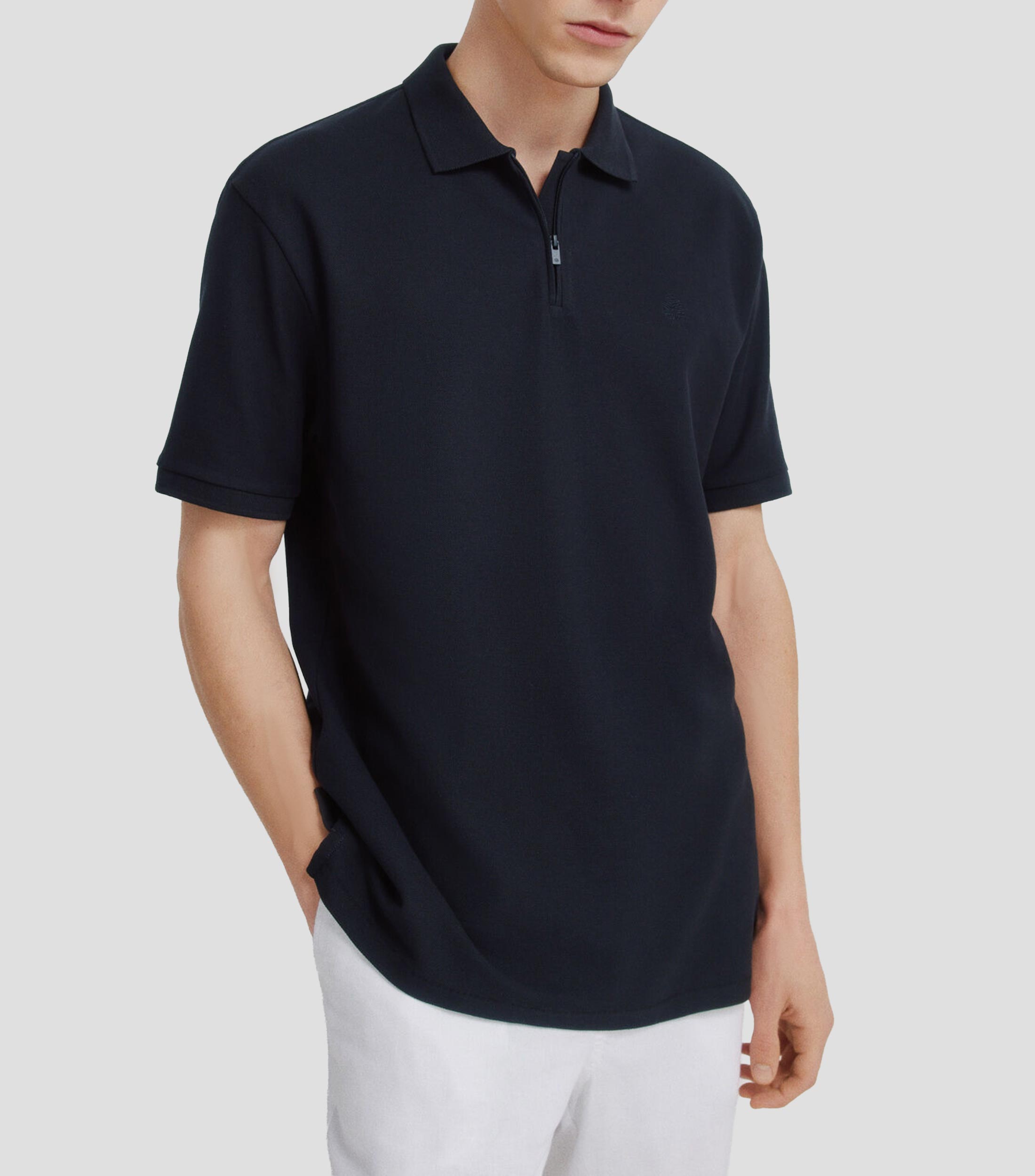 Playera tipo polo manga corta lisa Hombre